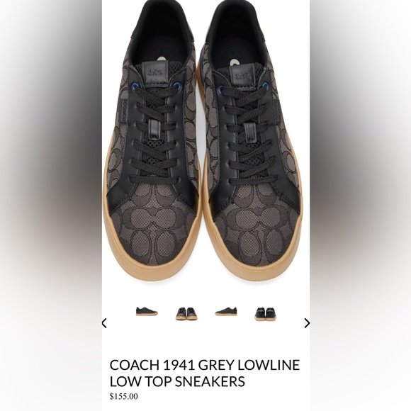 🖤🖤COACH Lowline Signature Jacquard Low Top Grey